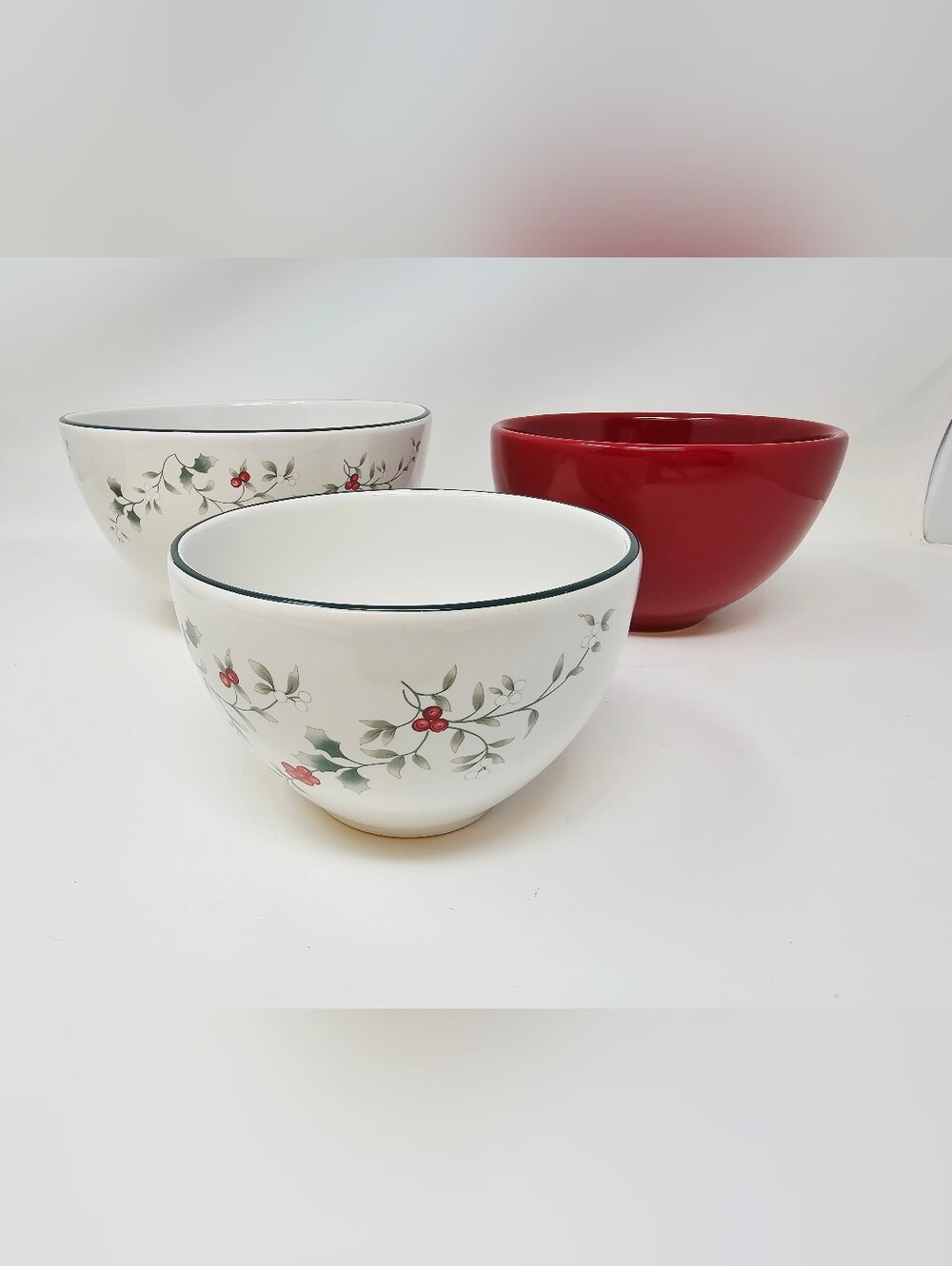 Set of 3 Pfaltzgraff Winterberry Mini Prep Bowl Set